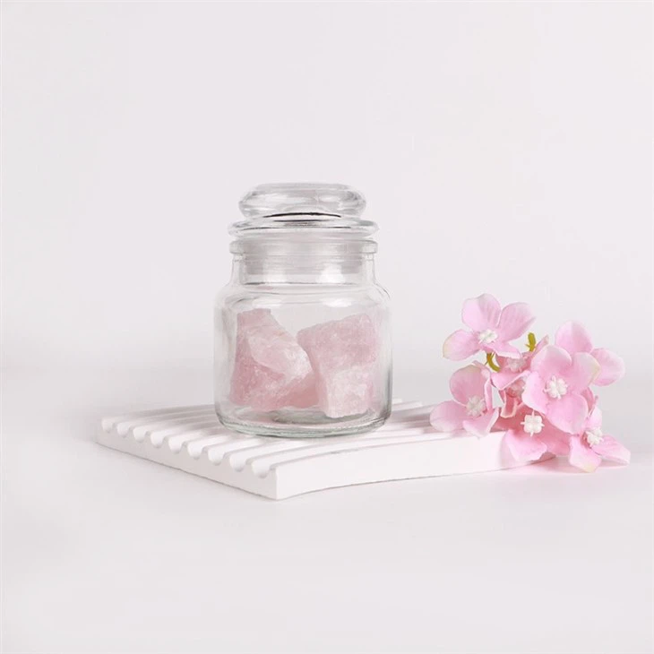 clear glass candle jars wholesale with lid